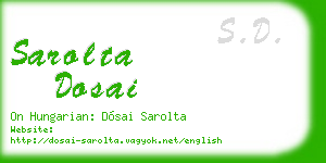 sarolta dosai business card